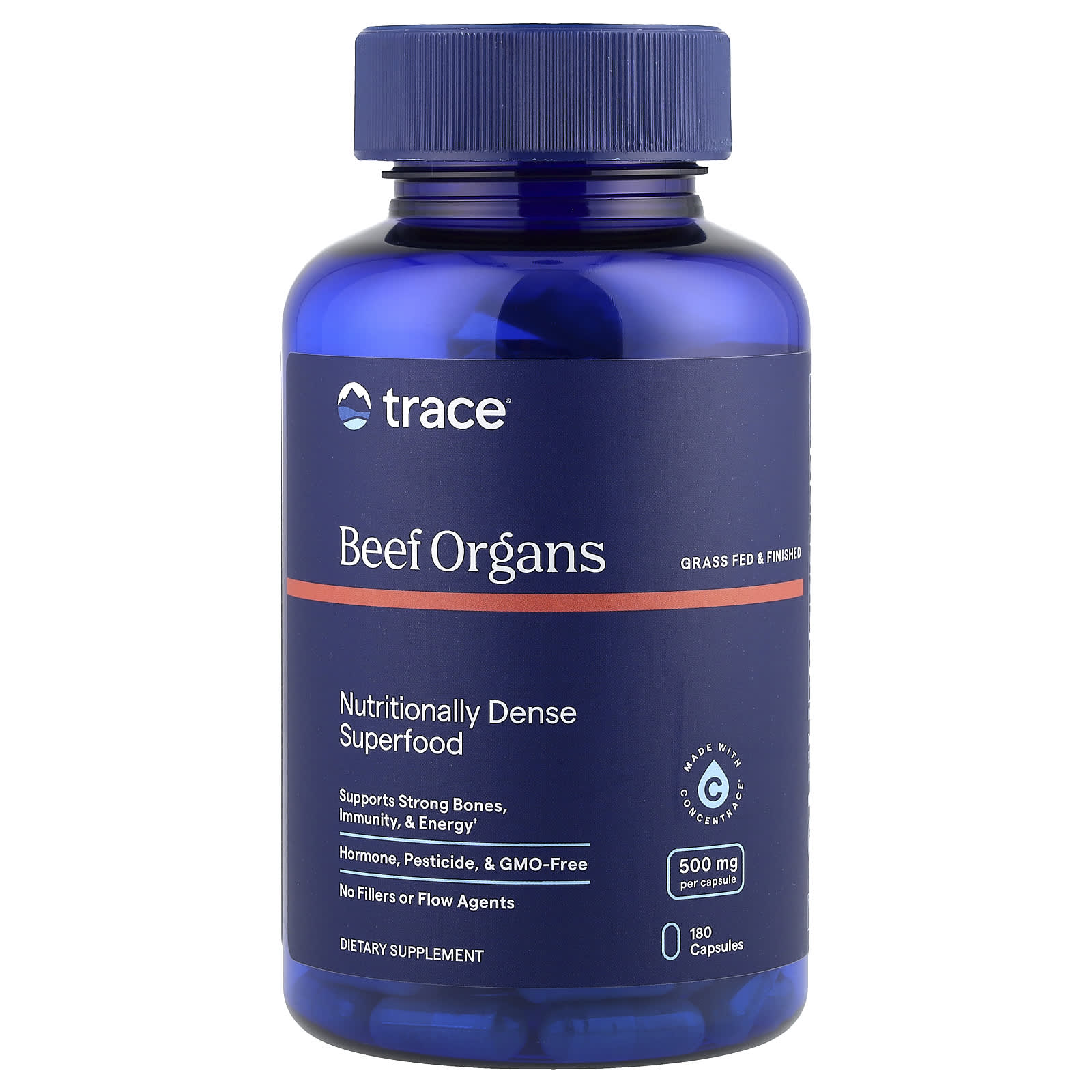 Trace Minerals, Beef Organs, 180 Capsules UPC 878941007460 | HiLife Vitamins